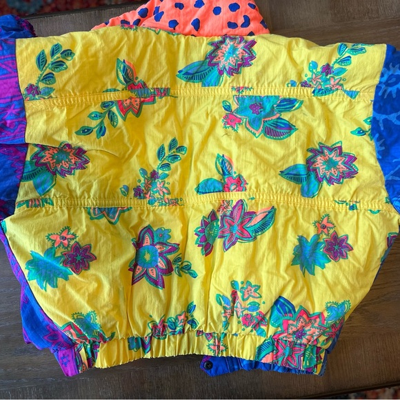 OBERMEYER VINTAGE SKI SNOW JACKET Woman’s size 10 bright neon 80s 90s retro - Picture 9 of 15